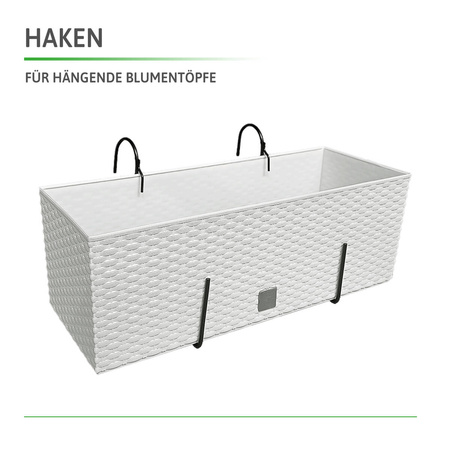 6x Hak wieszak na balustarde do doniczki DRTC500 / DRT500