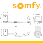 Somfy Axovia 3S io Pack Comfort 1216596 – zestaw automatyki do bram skrzydłowych