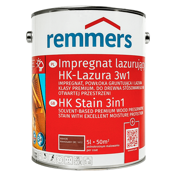 Remmers HK Lasur 5 L Mahoń – Impregnat 3w1 do drewna