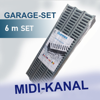 Odwodnienie liniowe MIDI KIT Dakota 6 m (2×3 m) – komplet z rusztami i odpływami A15