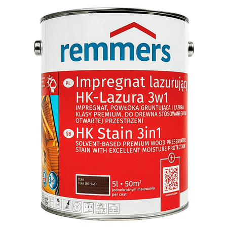 Remmers HK Lasur 5 L Teak – Impregnat 3w1 do drewna