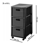 Rotho Regał Country Home 3x18L/A4 Antracyt