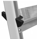 Drabina aluminiowa taboret dwustronna 2-elementowa 3 szczeble