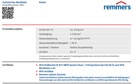 Remmers Kiesol bezrozpuszczalnikowy koncentrat 30KG+18 kartuszy dozujących