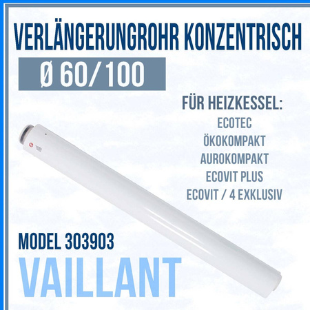 Vaillant Rura Ø 60/100 1m przedłużająca koncentryczna 