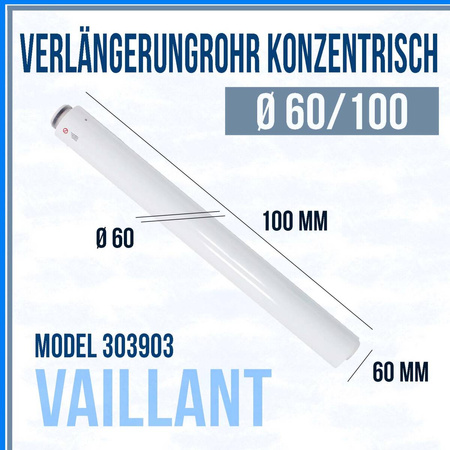 Vaillant Rura Ø 60/100 1m przedłużająca koncentryczna 