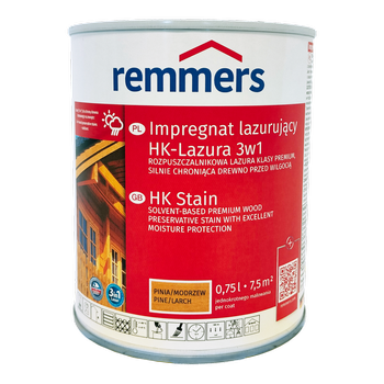 Remmers HK Lasur 0,75 L Pinia/Modrzew – Impregnat 3w1 do drewna