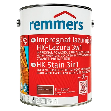 Remmers HK Lasur lazura ochronna do drewna 5 L - Mahoń