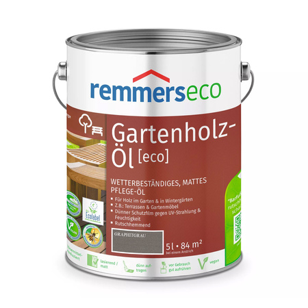 Remmers Gartenholz-Öl [eco] Grafitowy 5L – olej do drewna ogrodowego