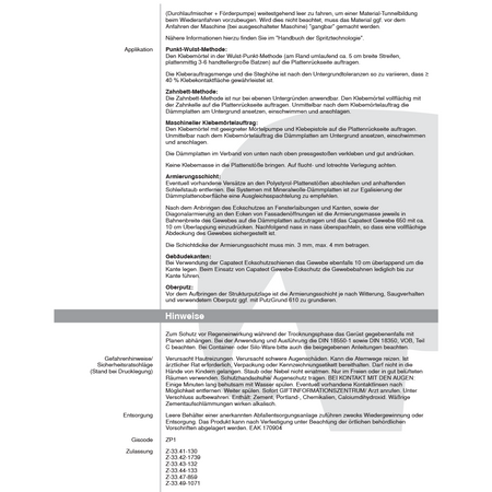 CAPAROL Capatect 190 - masa klejąco-szpachlowa 25 kg, szara
