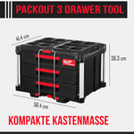 MILWAUKEE 4932472130 Skrzynia Packout 3 szuflady