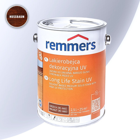 Remmers Dauershutz-Lasur UV Orzech włoski 2,5L Lakierobejca Dekoracyjna UV