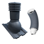 Zestaw Eurovent VENTOS X PLUS 150mm Antracyt + FLEXOS X PLUS 60cm Szary