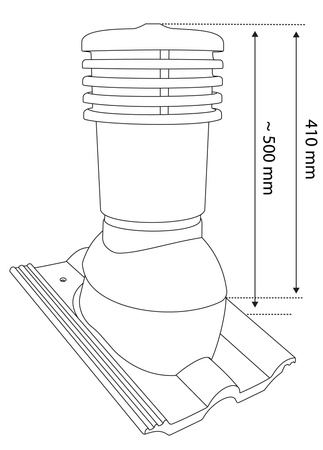 Bandloo VENTOS X – PLUS R Kasztan 150 mm – kominek wentylacyjny na dach