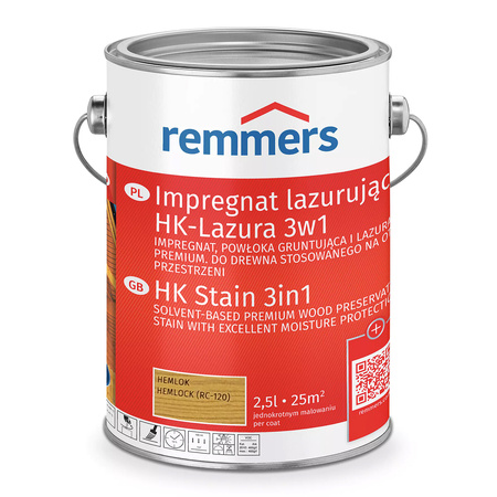 Remmers HK Lasur 2,5 L Hemlock – Impregnat 3w1 do drewna