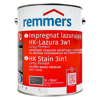 Remmers HK-Lasur Grey-Protect 5 L - grafitowoszary