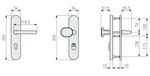 ABUS Okucie KLZS714 F1 434234 z okrągłą osłoną wkładki aluminium