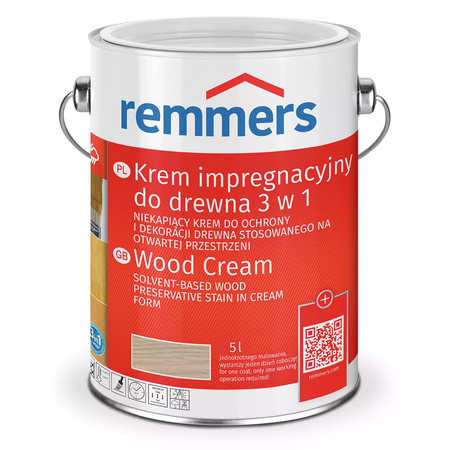 Remmers Holzschutz-Creme Krem impregnacyjny do drewna 5L - srebrnoszary