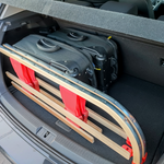 SKŁADANE DREWNIANE SANKI CZERWONE (uchwyt do ciągnięcia + linka) 