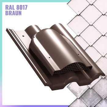 WYWIETRZNIK TILE P60 P1805 PAROTEC Wywietrznik RAL 8017-Braun TILE P60 P1805 (połaciowy)