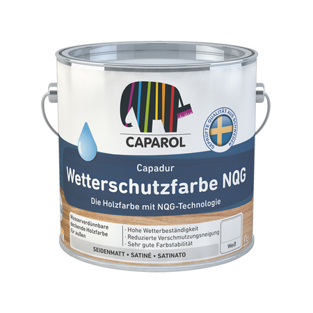 Caparol CX CDUR Wetterschutzfarbe Biały Farba do drewna NQG 2,4L 