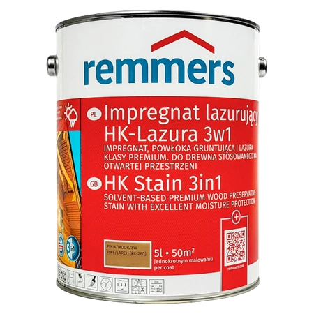 Remmers Aidol HK Lasur lazura ochronna do drewna 5 L - pinia/modrzew