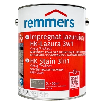 Remmers HK-Lasur Grey Protect 5 L Srebrnoszary – Impregnat 3w1 do drewna