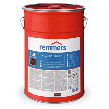 REMMERS HK-LAZURA 3w1 PLUS impregnat do drewna zewnętrznego 20 L – Orzech