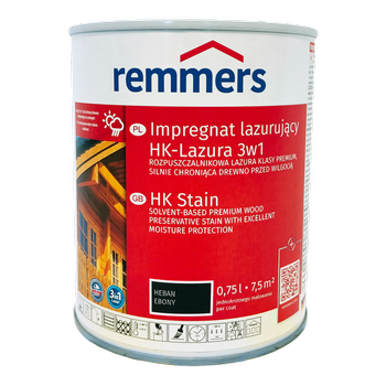 Remmers HK Lasur 0,75 L Heban – Impregnat 3w1 do drewna