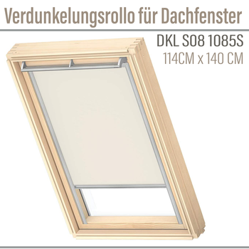 Velux Roleta DKL S08 1085S Jasnobeżowa 114x140 zaciemniająca