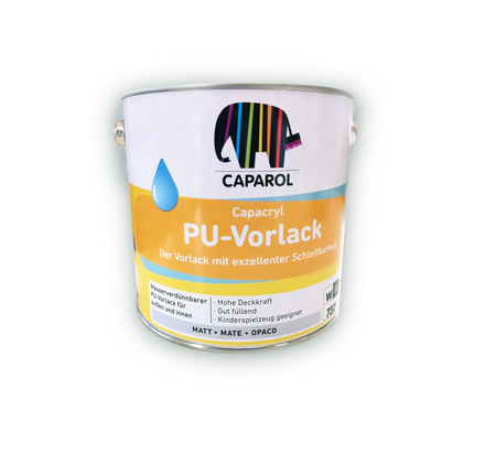 CAPAROL Capacryl PU Vorlack 2,4 L Biały – wodny lakier podkładowy do drewna