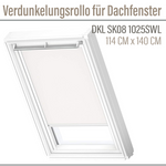 Velux Roleta DKL SK08 1025SWL 114x140 zaciemniająca białe prowadnice