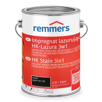 Remmers HK Lasur 2,5 L Heban – Impregnat 3w1 do drewna