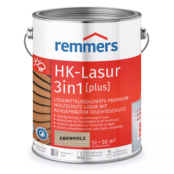 REMMERS HK-LAZURA 3w1 PLUS impregnat do drewna zewnętrznego 5 L – Heban
