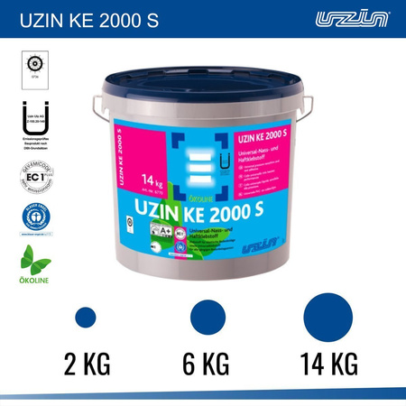 UZIN KE 2000 S Universal Nass Haftklebstoff KLEBER für Vinyl PVC 2 kg 