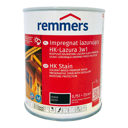 Remmers HK Lasur 0,75 L Heban – Impregnat 3w1 do drewna