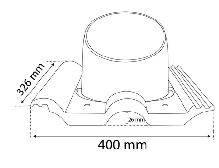 Bandloo VENTOS X – PLUS R Ceglasty 150 mm – kominek wentylacyjny na dach