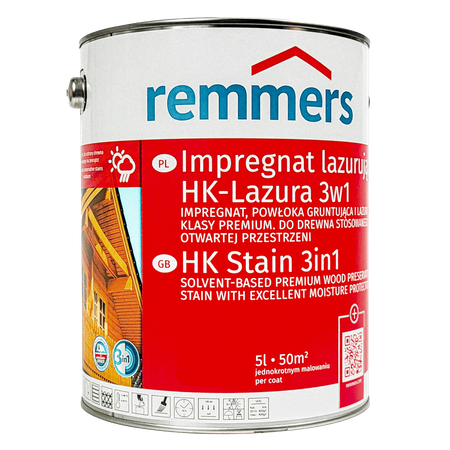 Remmers HK Lasur 5 L Biały – Impregnat 3w1 do drewna