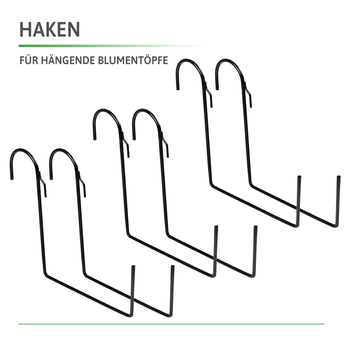 6x Hak wieszak na balustarde do doniczki DRTC500 / DRT500