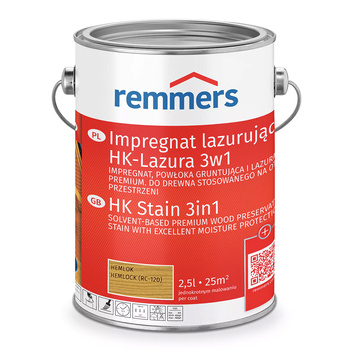 Remmers HK Lasur 2,5 L Hemlock – Impregnat 3w1 do drewna