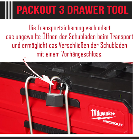 MILWAUKEE 4932472130 Skrzynia Packout 3 szuflady