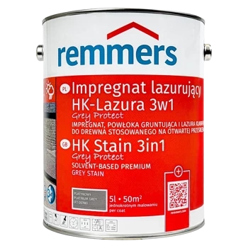 Remmers HK Lasur Grey Protect 5 L Platynowoszary – Impregnat 3w1 do drewna