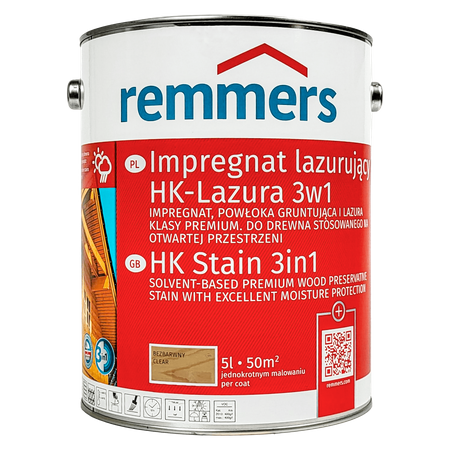 Remmers HK Lasur 5 L Bezbarwny – Impregnat 3w1 do drewna