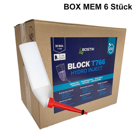 BOX BOSTIK BLOCK T766 HYDRO INJECT (MEM) Lejki iniekcyjne 6 sztuk