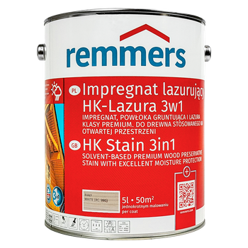 Remmers HK Lasur 5 L Biały – Impregnat 3w1 do drewna