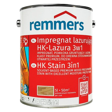 Remmers Aidol HK Lasur lazura ochronna do drewna 5 L - bezbarwny