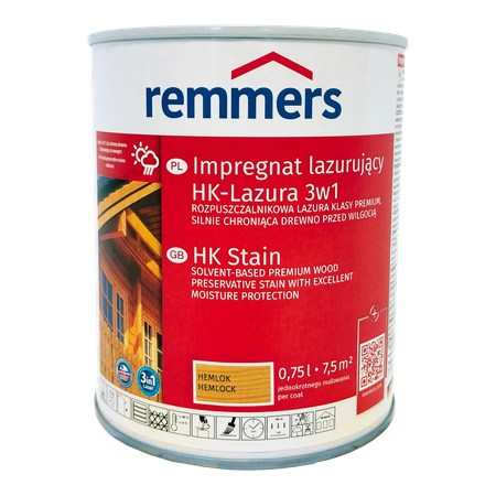 Remmers HK Lasur 0,75 L Hemlock – Impregnat 3w1 do drewna