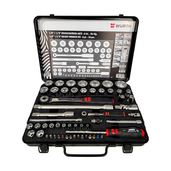 WURTH Zebra klucze 1/4+1/2", 56 szt.