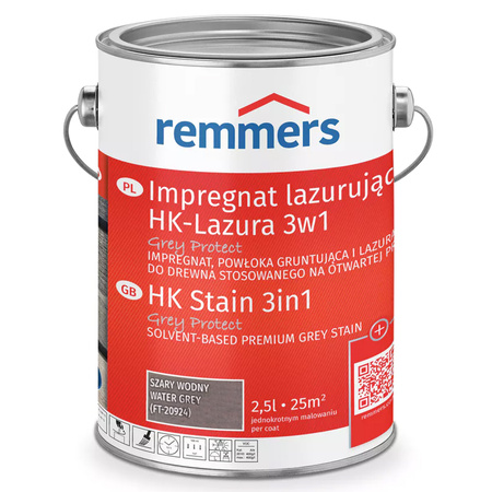 Remmers HK Lasur Grey Protect 2,5 L Szarowodny – Impregnat 3w1 do drewna