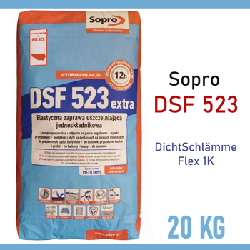 SOPRO DSF 523 DichtSchlämmeFlex 1K szlam uszczelniający hydroizolacja 20 KG